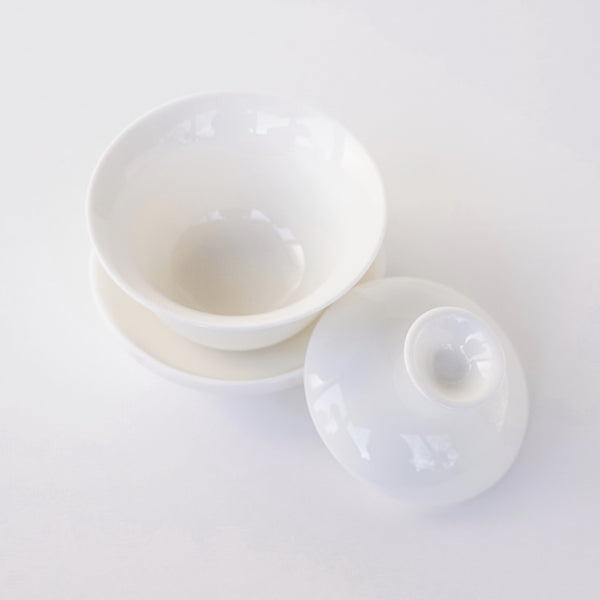 中国美術 白磁 碗 碗台 二件揃 φ12.5cm(LC512) 中国美術 白磁 碗