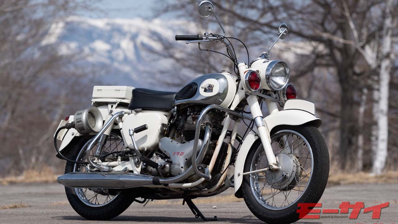 ☆ 希少 BCバンダイ 白バイ 大型バイク ブリキ ホンダ メグロ