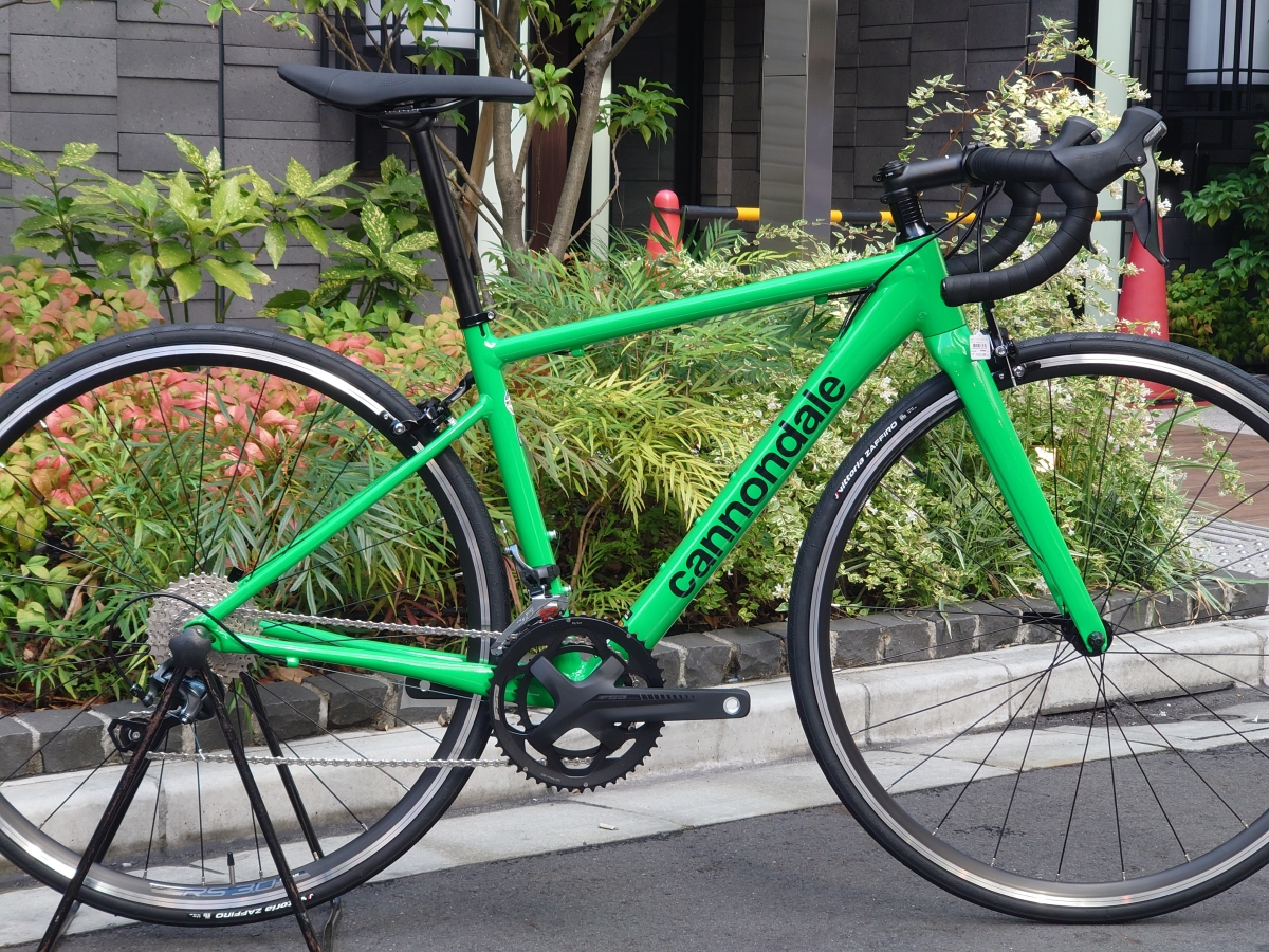 Cannondale Optimo グリーン ロードバイク GREEN」のCAAD Optimo 店頭