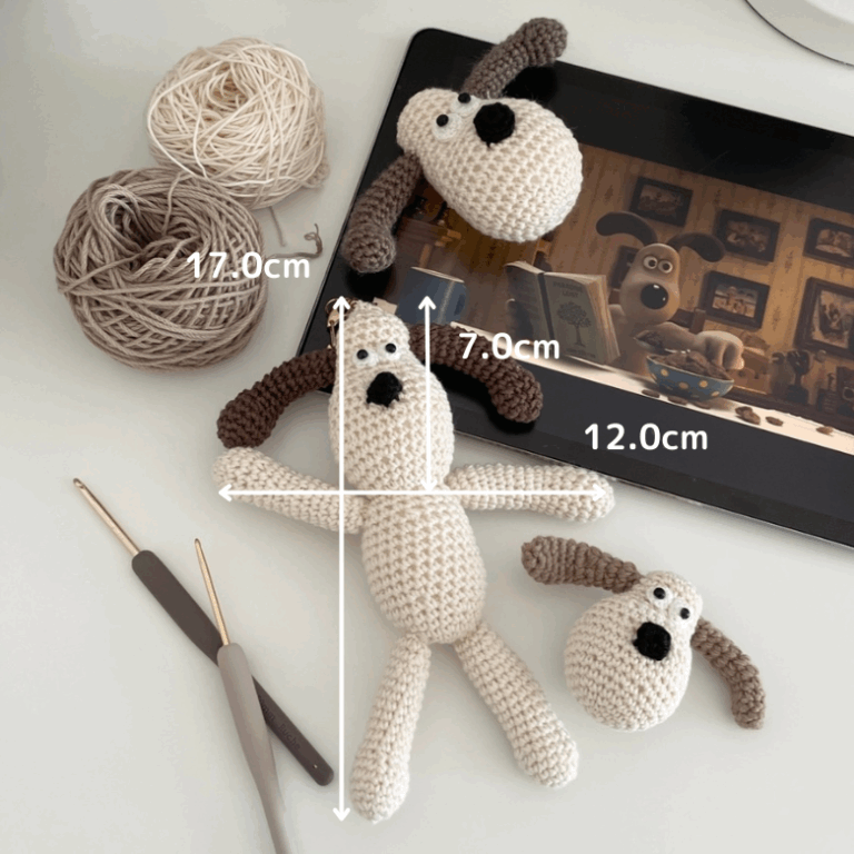 🐶グルミットあみぐるみ