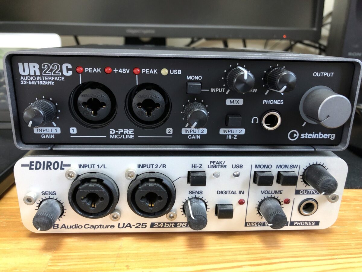 オーディオインターフェイス「UA-25」が壊れたので、UR22Cを導入しま
