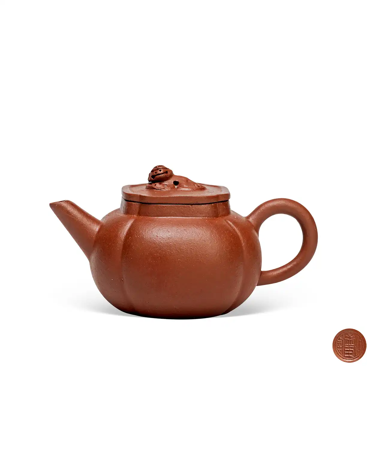 清時代 基福 康熙辛丑年製 蒋記 款 牛血紅釉丸