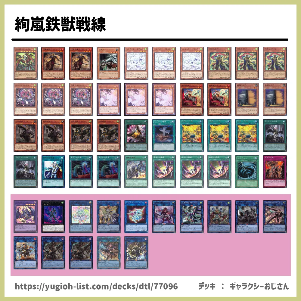 絢嵐鉄獣デッキ 絢嵐鉄獣戦線遊戯王デッキレシピ絢嵐（けんらん）【