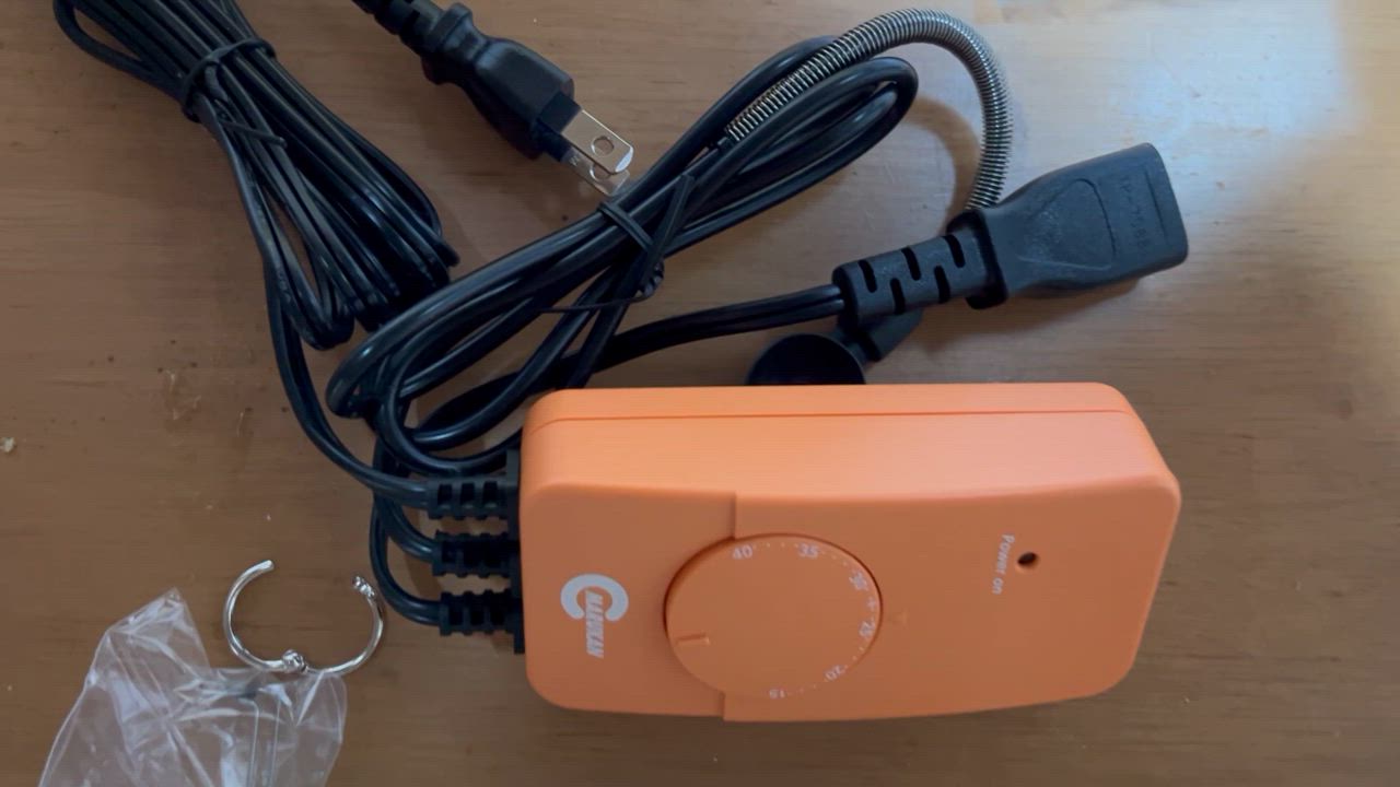 マルカン セラミックヒーター 100W カバー付き＋ミニマルサーモ