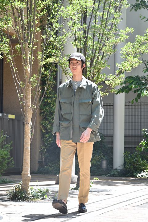 BARNSTORMER（バーンストーマー） ツータックチノパンツ カーキ