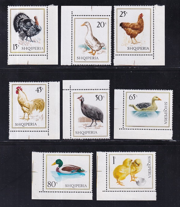 3562 外国切手 アルバニア 1967年 バラ 8種完