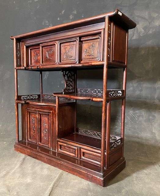 Antique Japanese Cha Tansu (Tea Chest) Rosewood Early 20thC