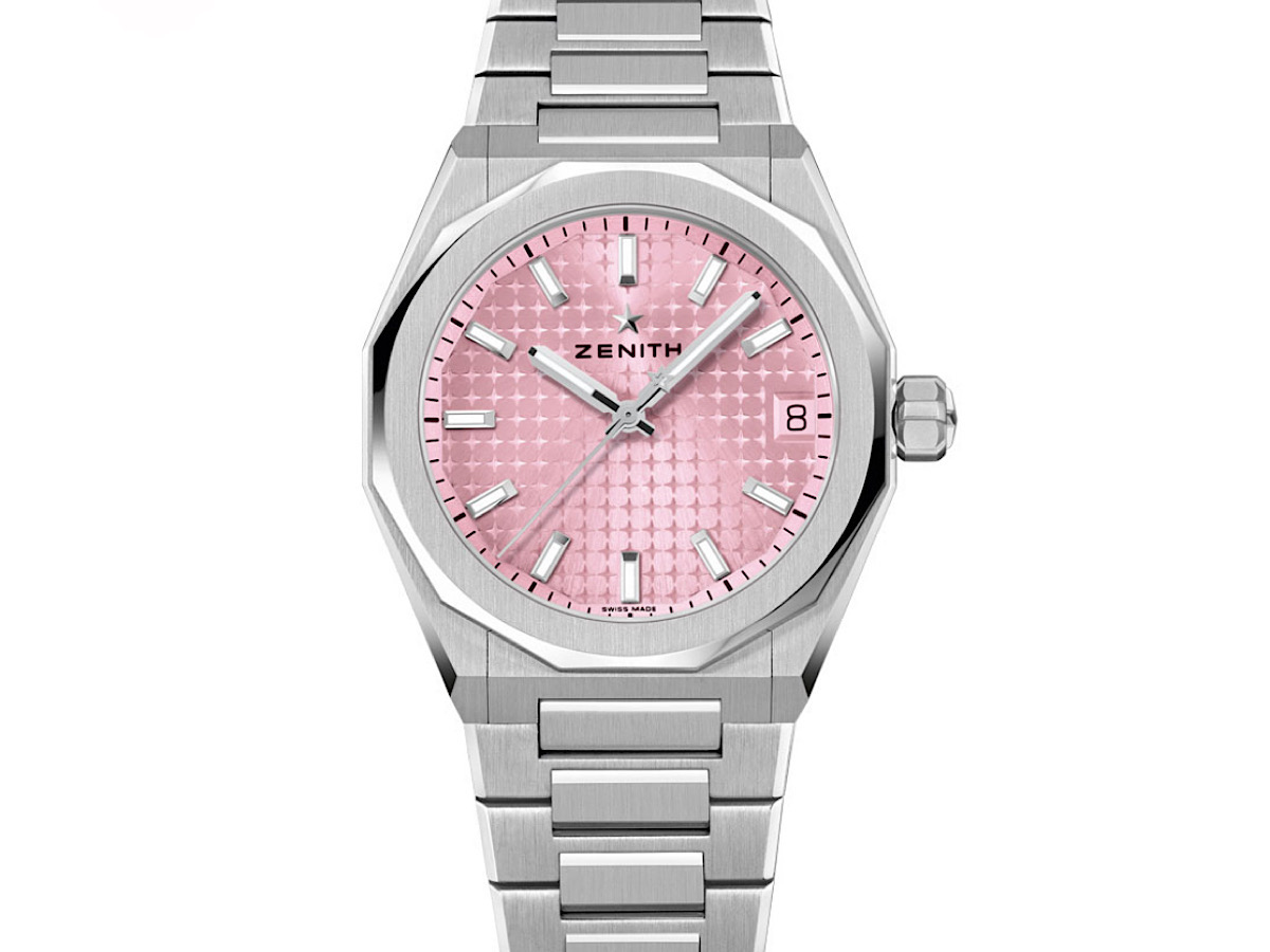 ゼニスでは珍しい？優しいピンク文字盤が印象的な『デファイ