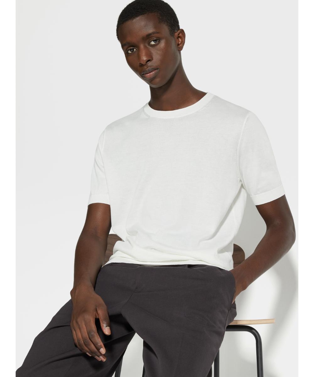 ZEGNA/ゼニア通販 | ホワイト Premium Cotton クルーネック【送料無料