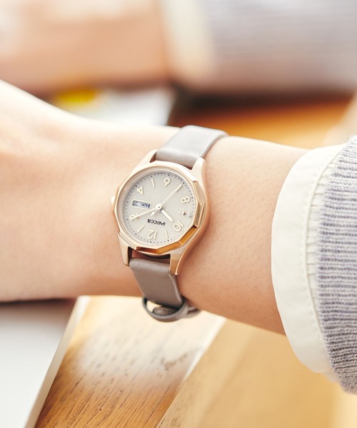 wicca（ウィッカ） 腕時計 ソーラーテック デイ＆デイト レディース