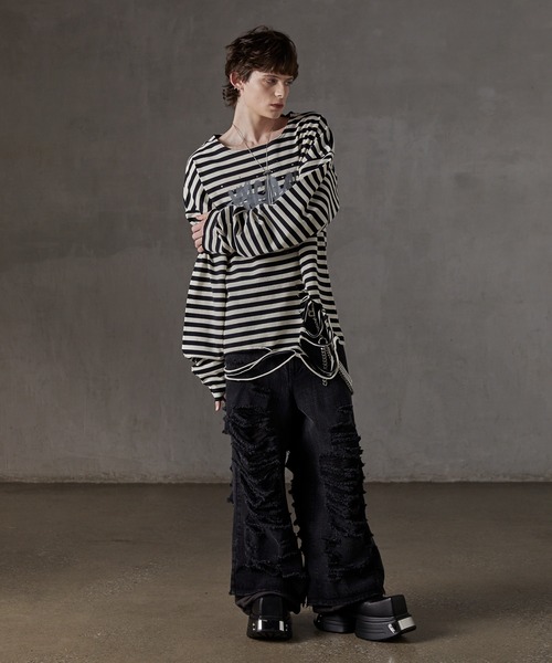 GRANCY tシャツ 「GRANCY」Patterned All Over Rhinestone Graphic