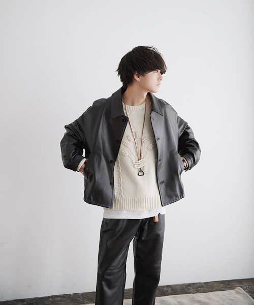 LIDnM（リドム） レザージャケット MEDIUM ブラック メンズ : ZOZOTOWN