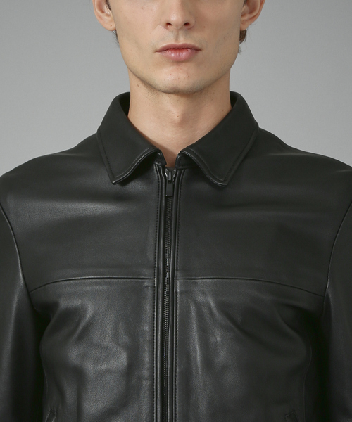 5351 POUR LES HOMMES 革ジャン ライダース ラムレザーシングル