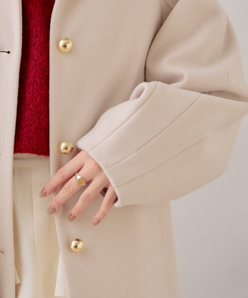 Chico（チコ） アウター 金釦ビッグカラーステンカラーロングコート