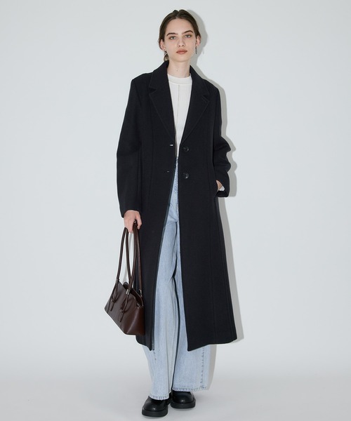 ZARA WOMAN 黒 チェスターコート 未使用級/XL相当 ZARA チェスター