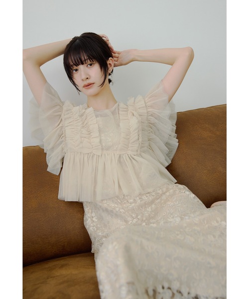 niana（ニアナ） ドレス 「低身長用サイズあり」チュールフリル