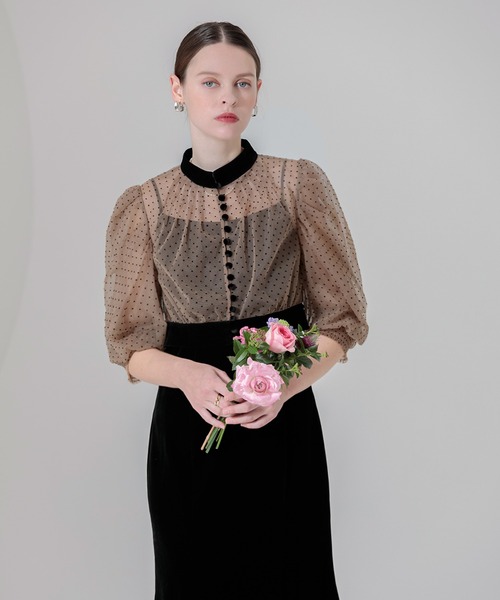 Leja（レジャ） ドレス 「LEJA」ドット柄ボレロマーメイドワンピース