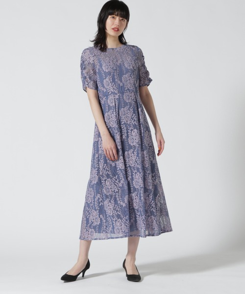 kaene（カエン） ワンピース 配色レースエプロンワンピース : ZOZOTOWN