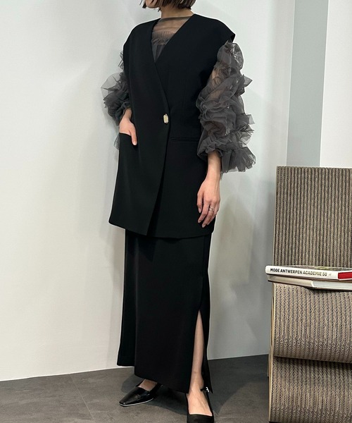 ANDRESD ドレス 「2点セットアイテム」 バックシアージレセットアップ