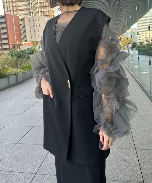 ANDRESD ドレス 「2点セットアイテム」 バックシアージレセットアップ