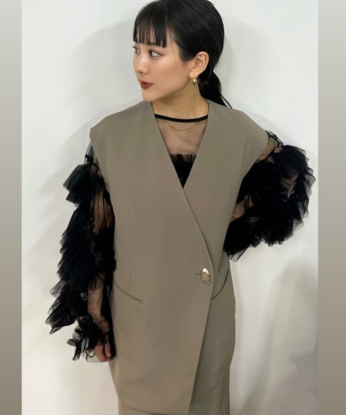 ANDRESD ドレス 「2点セットアイテム」 バックシアージレセットアップ