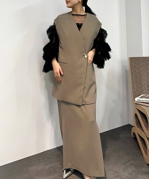 ANDRESD ドレス 「2点セットアイテム」 バックシアージレセットアップ