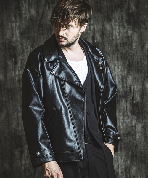 NO ID.（ノーアイディー） 革ジャン ライダース 「NO ID.」Synthetic