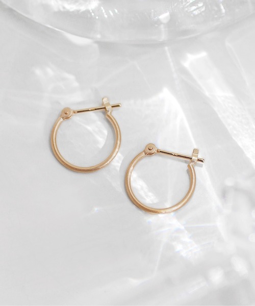 ANEMONE（アネモネ） ピアス セミマットフープピアス「K10