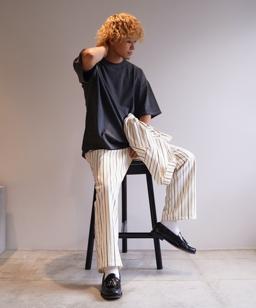 Re:room（リルーム） パンツ ストライプワイドパンツ メンズ