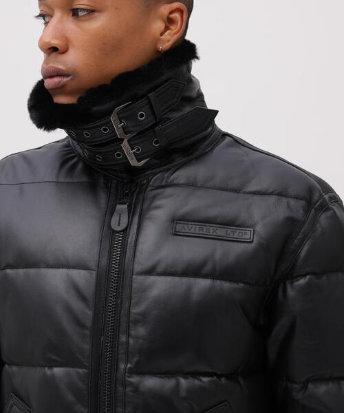 AVIREX（アヴィレックス） ダウンジャケット ダウン LEATHER DOWN