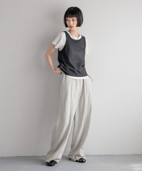 LOWRYS FARM（ローリーズファーム） tシャツ タンクレイヤードSETT