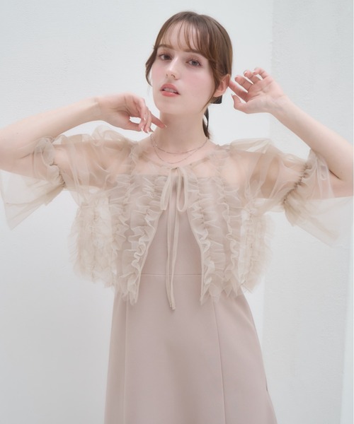 mellowneon（メロウネオン） ワンピース チュールブラウスセット