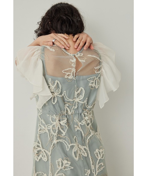 niana（ニアナ） ドレス フェザーフラワーフレアスリーブドレス 結婚式