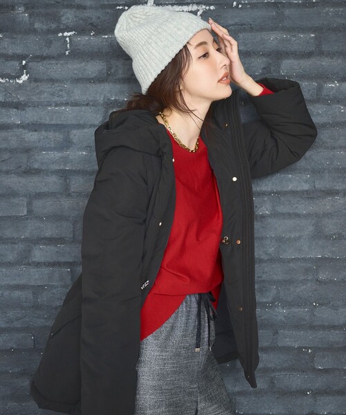 ANY SIS（エニィスィス） ニット帽 ニットキャップ リブカラーミックス