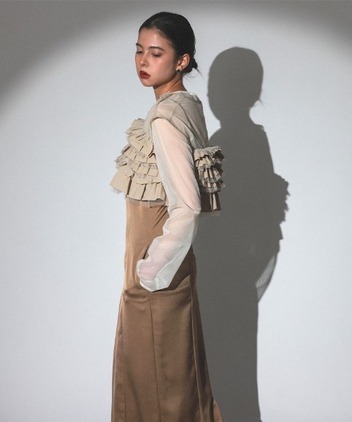 DONOBAN（ドノバン） ドレス 「ANDRESD」taffeta tulle vest set dress