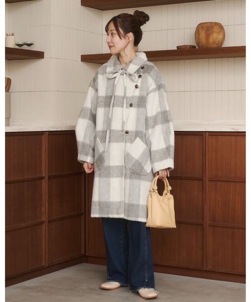 moi tytto（モイテュット） コート アウター 「取り外しリボン付き