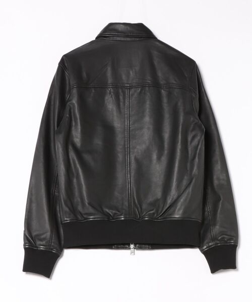 ALLSAINTS フード付きブラックレザージャケット レザー | オール