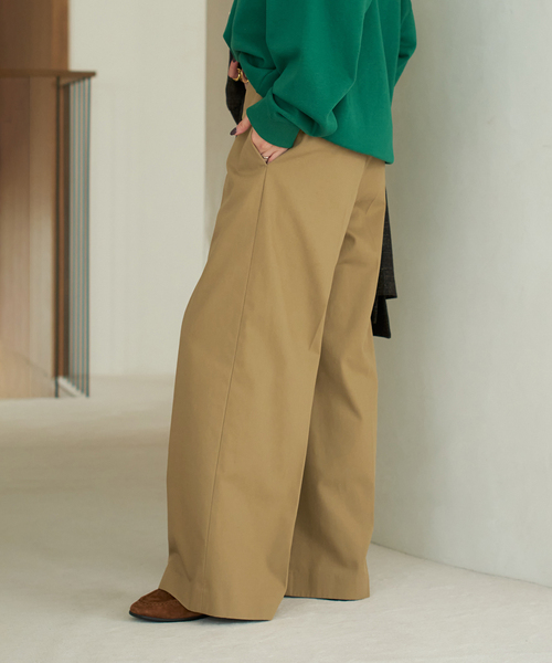 plage（プラージュ） チノパン T/C wide chinos パンツ レディース