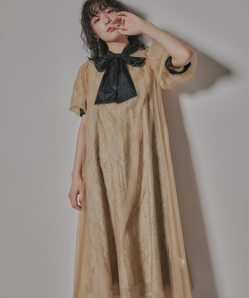 niana（ニアナ） ドレス 「着丈が選べる」Aラインオーガンジーレース