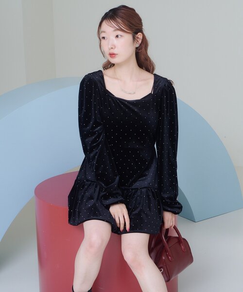 Kastane（カスタネ） ワンピース 「結婚式/オケージョン」ベロア