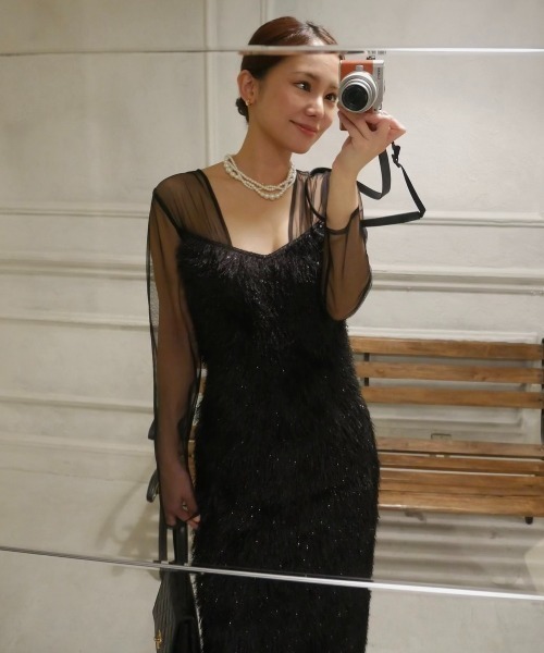 My shawty（マイシャウティー） ドレス glitter shaggy dress