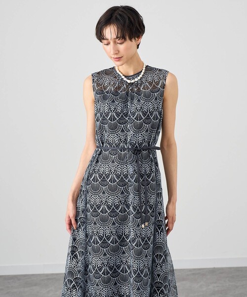 ANAYI（アナイ） ワンピース ラメチュールレーステントライン