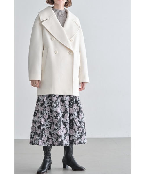 &. NOSTALGIA（ノスタルジア） ピーコート pコート ビックカラー