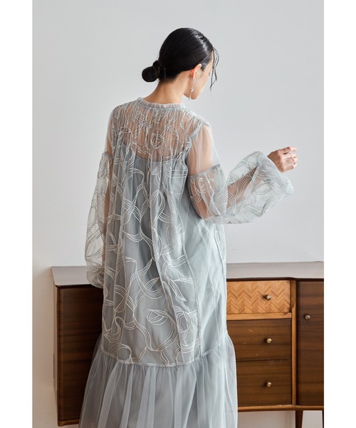 niana（ニアナ） ドレス リボンエンブロイダリーレイヤードドレス