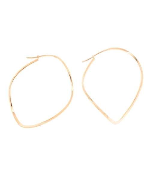 COCOSHNIK K10ポリッシュ 変形フープピアスM K10ポリッシュ 変形フープ