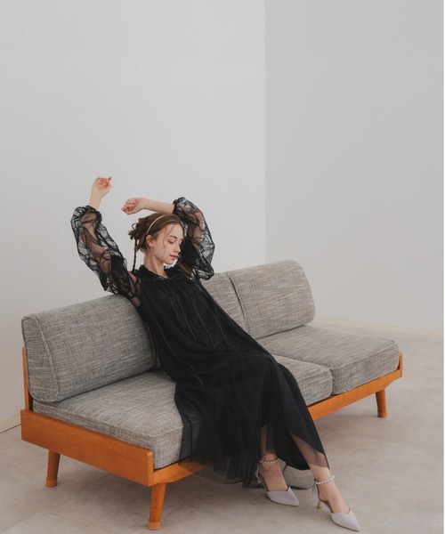 Dorry Doll（ドリードール） ドレス リボン刺繍ギャザードレス