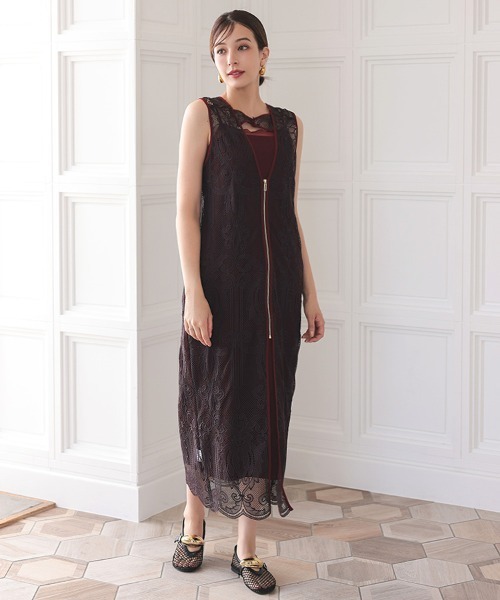 DONOBAN（ドノバン） ドレス 「ANDRESD」chemical lace zipper dress