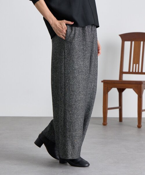 BEARDSLEY（ビアズリー） パンツ ウエストリブネップツイードパンツ