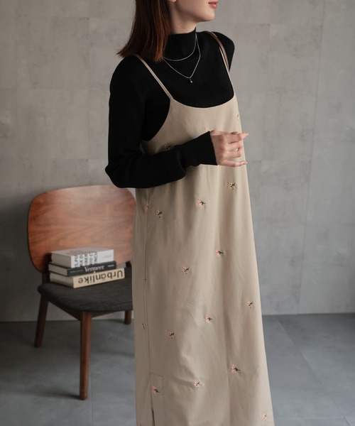 sakishimatokyo ワンピース フラワー刺繍 キャミワンピース/flower