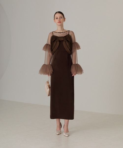 Leja（レジャ） ドレス 「LEJA」2WAYフロントリボンビスチェチュール